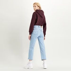 SOLD LEVI’S Premium Ribcage Straight Ankle Light Wash Tango Striped Jeans 26